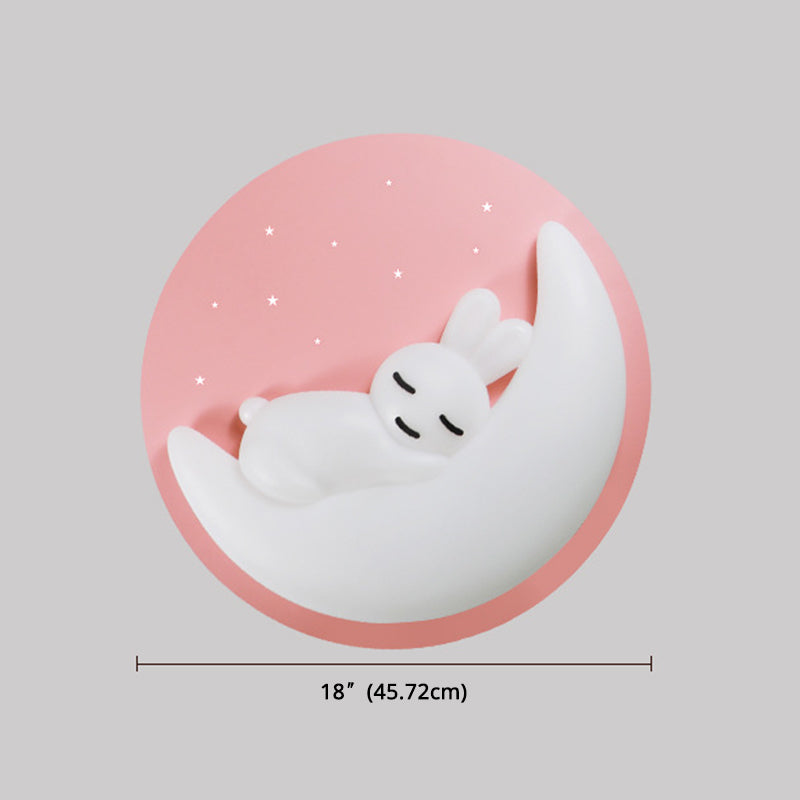 Plafonnier encastré à 1 lumière, luminaire de plafond en plastique de dessin animé