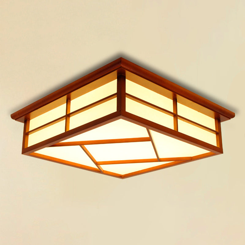 Cubic Semi Flush Light Fixtures Modernist Paper Ceiling Mount Light Fixture for Hallway