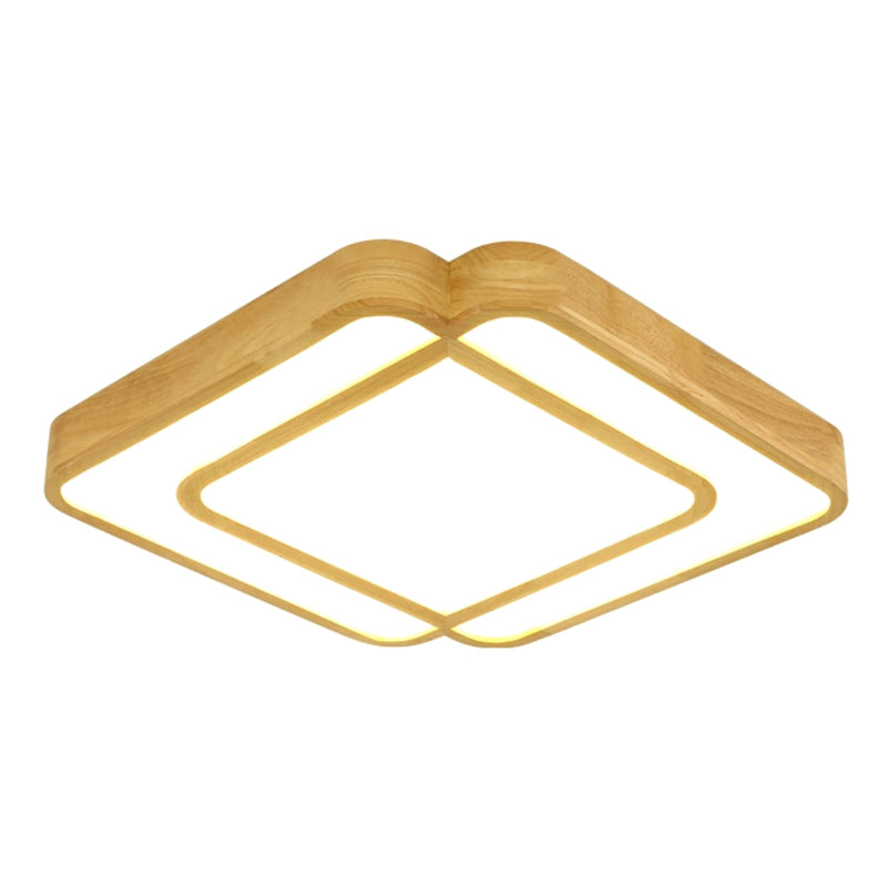 Square Semi Flush Chandelier Contemporary Acrylic Ceiling Mounted Fixture for Living Room