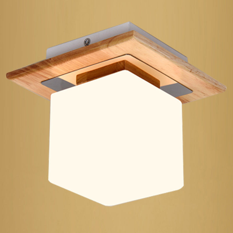 Semi-Flush-Chandelier-Ultra-intensive 1 helle weiße Glasdeckleuchten für den Flur