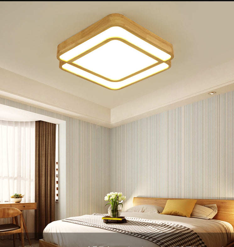 Square Semi Flush Chandelier Contemporary Acrylic Ceiling Mounted Fixture for Living Room