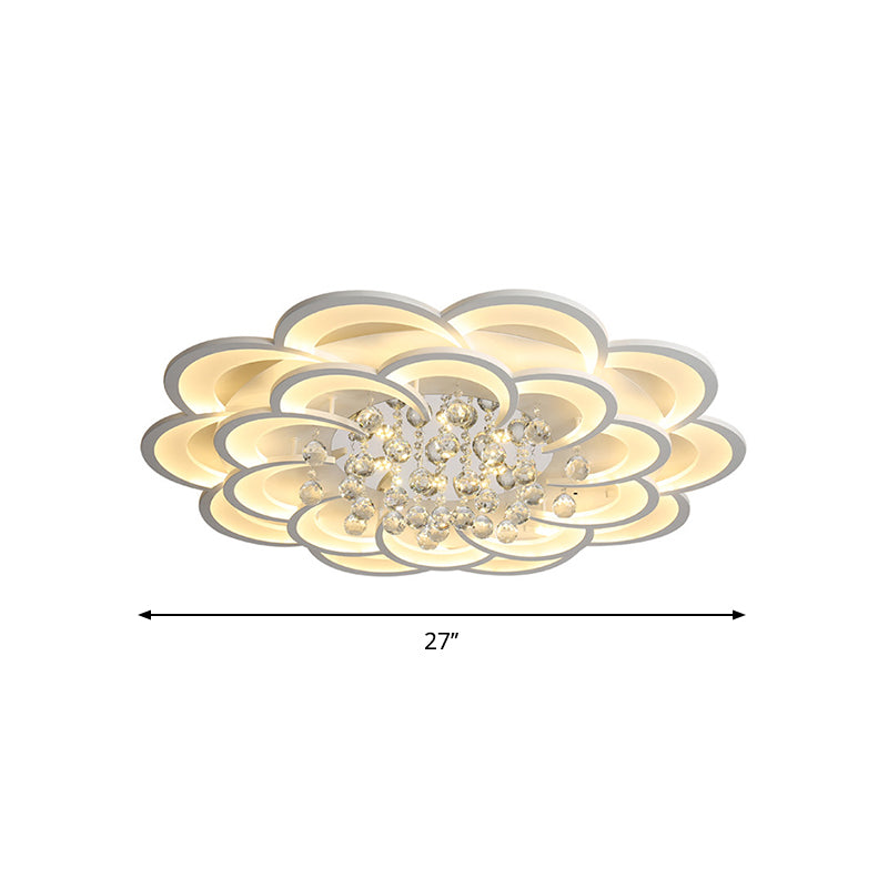 20.5 "/27" /31.5 " W Modern Floral Iron Flush Mount Licht LED Wit Plafond Licht Armatuur in Warm/Wit Licht