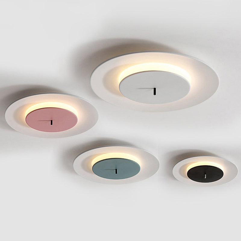 Circle Flush Light Fixtures Nordic Acrylic Ceiling Light Fixture for Bedroom
