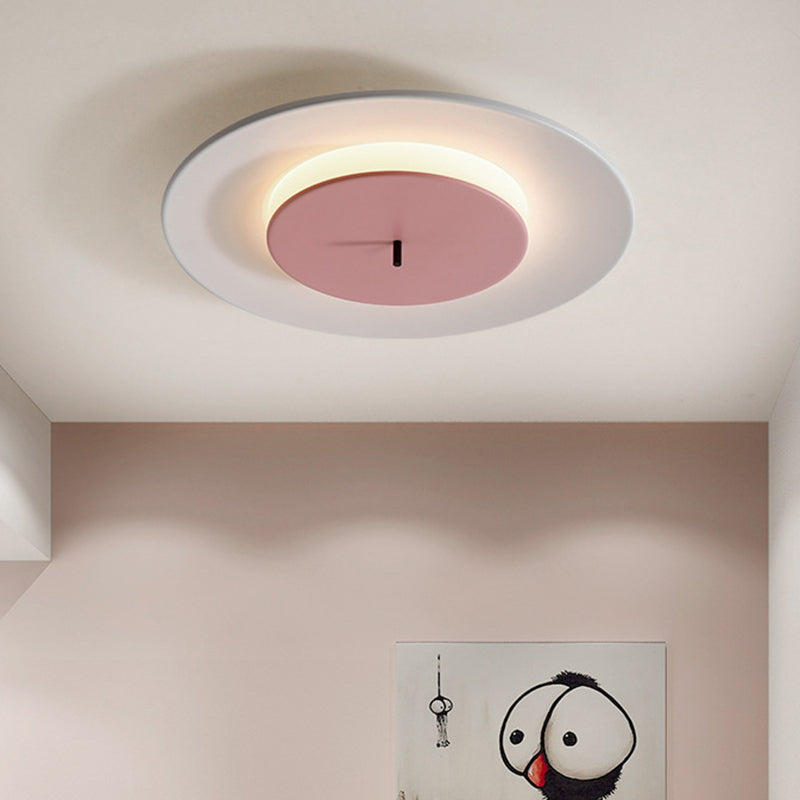 Circle Flush Light Fixtures Nordic Acrylic Ceiling Light Fixture for Bedroom