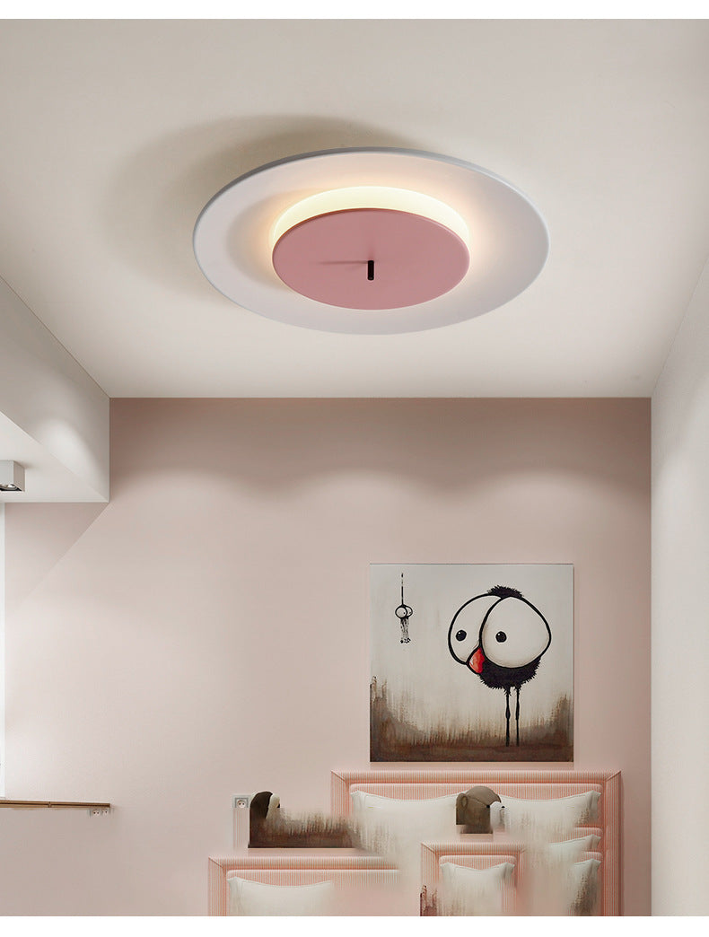 Circle Flush Light Fixtures Nordic Acrylic Ceiling Light Fixture for Bedroom