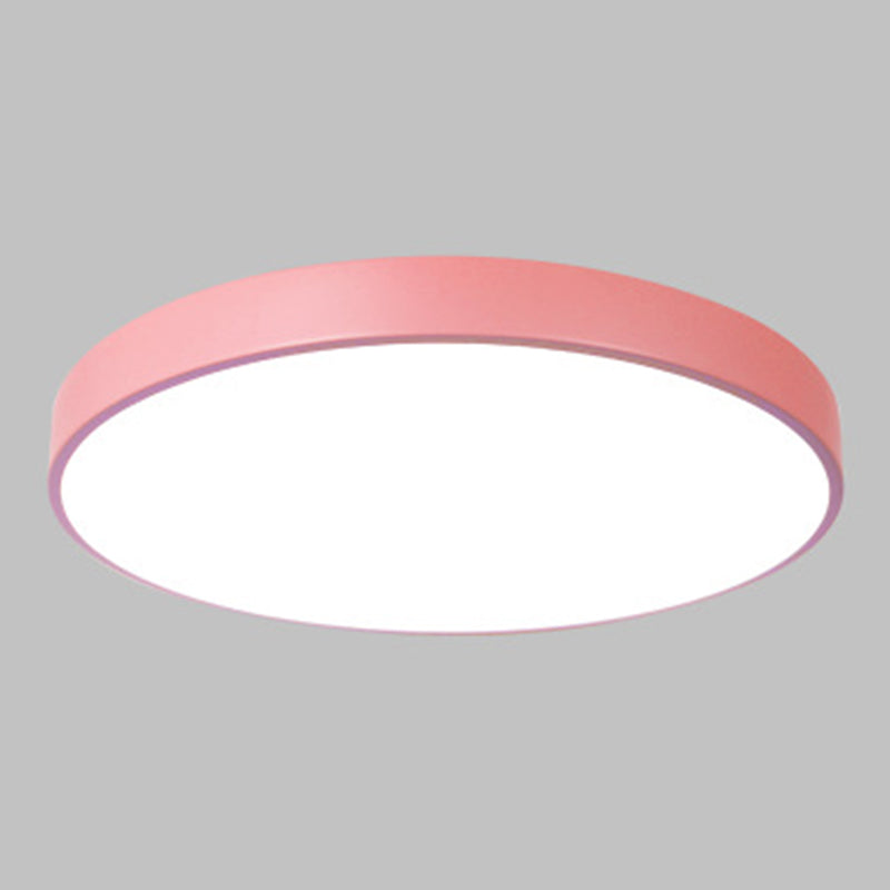 Round Flushmount Lights Macaron Acrylic Ceiling Mounted Fixture for Living Room