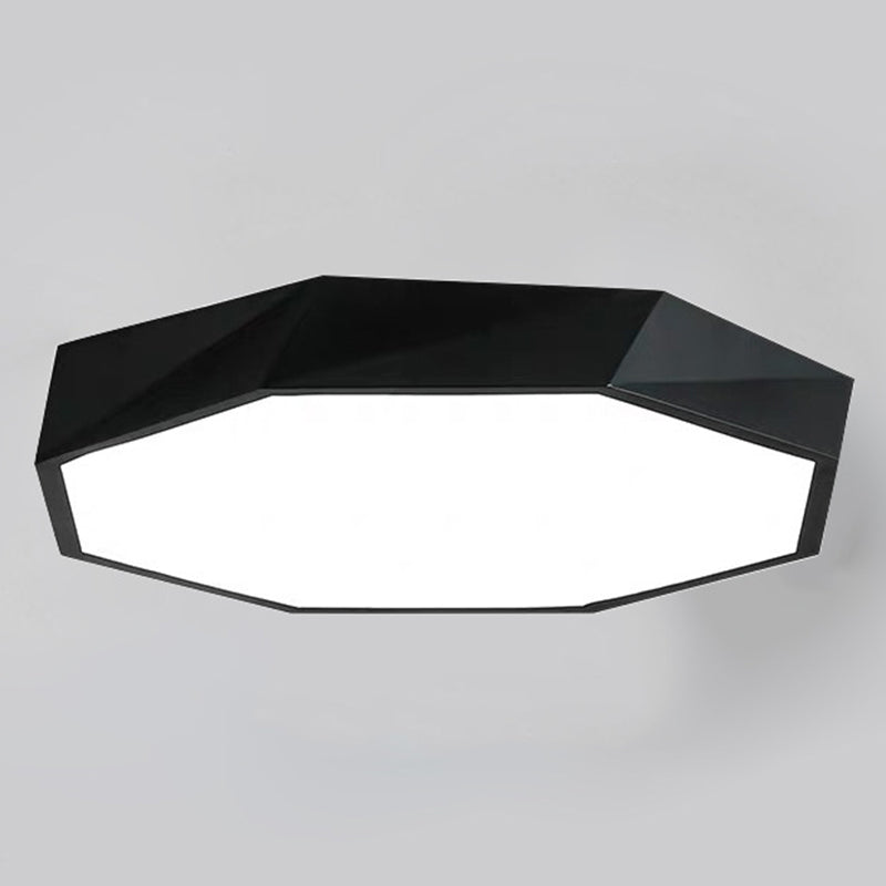 Faceted Flush Mount Ceiling Light Contemporary Acrylic Ceiling Mount Chandelier for Bedroom
