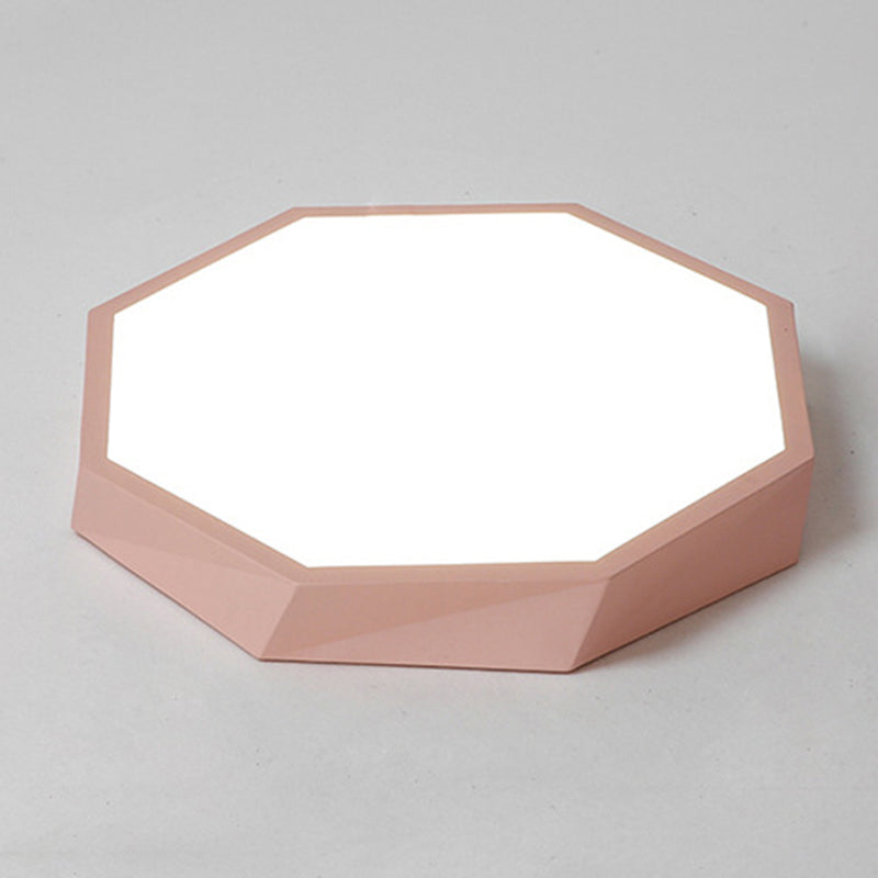 Faceted Flush Mount Ceiling Light Contemporary Acrylic Ceiling Mount Chandelier for Bedroom