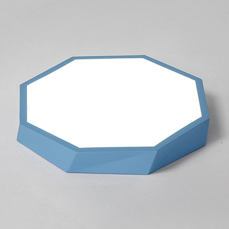 Faceted Flush Mount Ceiling Light Contemporary Acrylic Ceiling Mount Chandelier for Bedroom