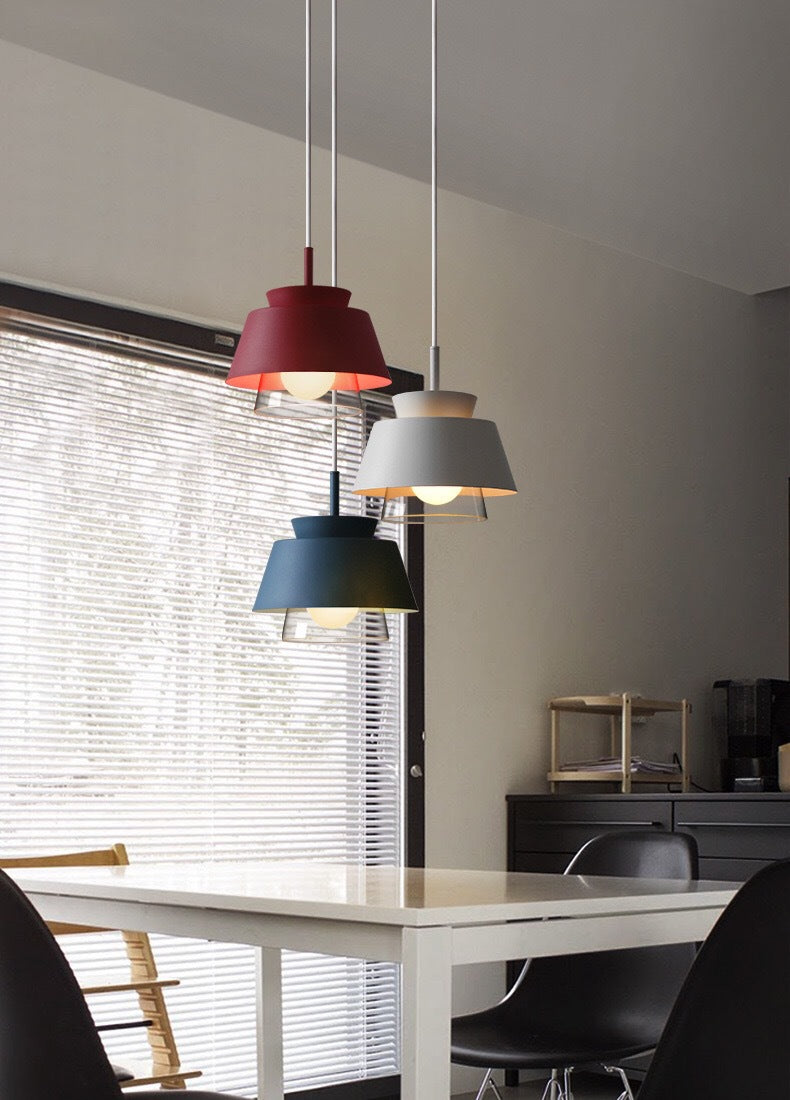 Modern Upside Down Trifle Pendant Light Metal Macarons 1-Light Pendant Lighting for Dining Room Table