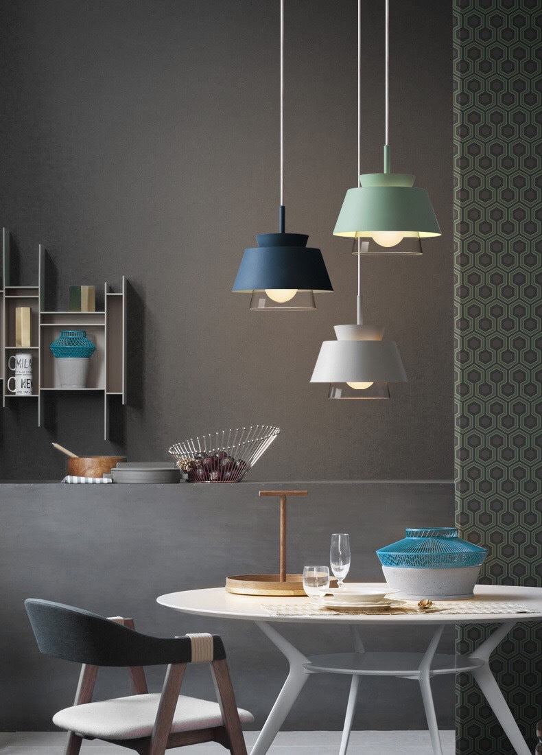 Modern Upside Down Trifle Pendant Light Metal Macarons 1-Light Pendant Lighting for Dining Room Table