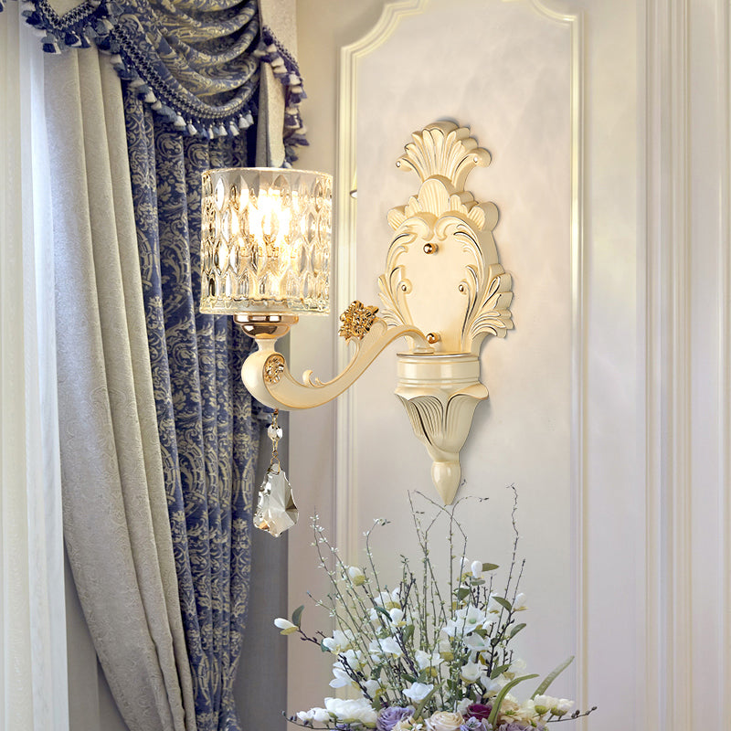 Modello a nido d'ape, luce murale di vetro con combinazione chiara Vintage 1/2 luci a parete a parete lampada in beige