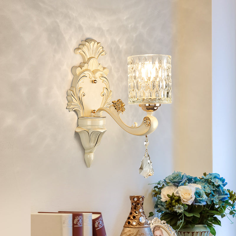 Modello a nido d'ape, luce murale di vetro con combinazione chiara Vintage 1/2 luci a parete a parete lampada in beige