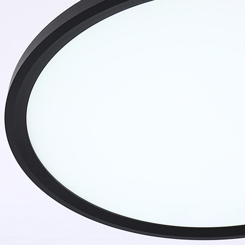 Éclair de plafond à LED à ombre plate Light acrylique Prendant minimaliste avec tige suspendue