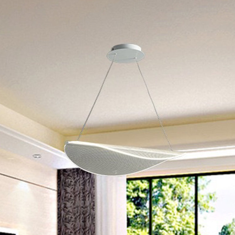 Luce a sospensione a forma di foglia acrilica Simplicità Sospensione LED bianca per la camera da letto