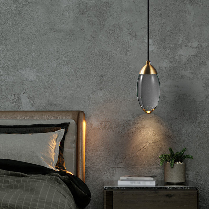 Illuminazione mini sospensione ovale Minimalista Crystal LED CAMERA CAMERA DEL CRIME IN ONONO