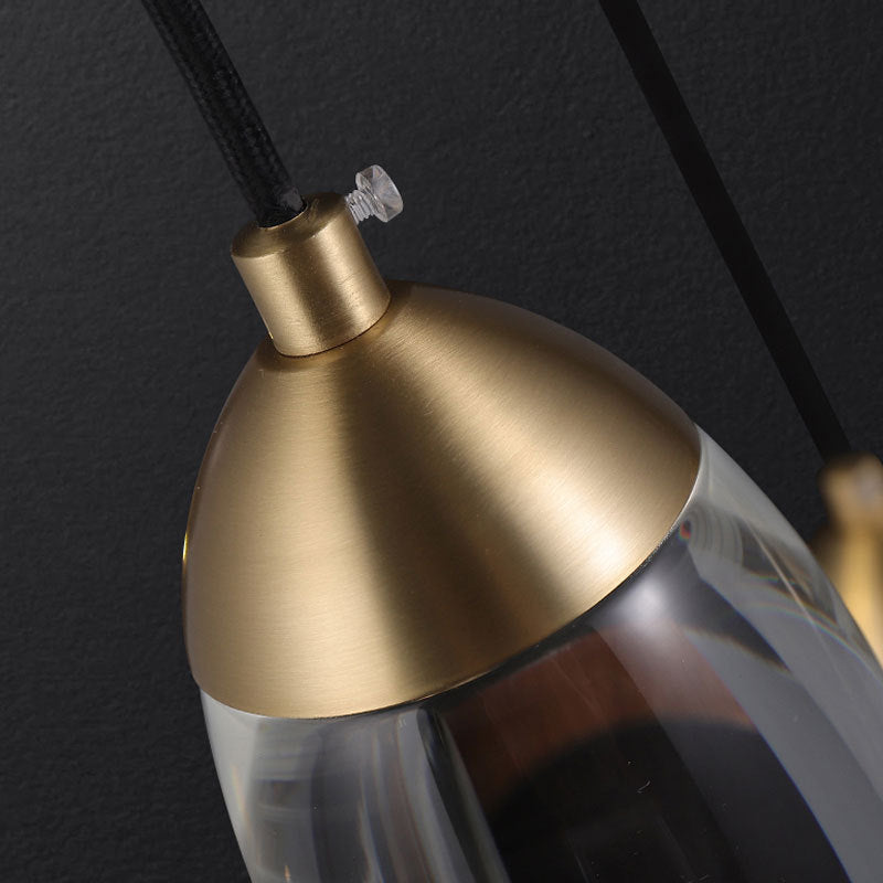 Illuminazione mini sospensione ovale Minimalista Crystal LED CAMERA CAMERA DEL CRIME IN ONONO