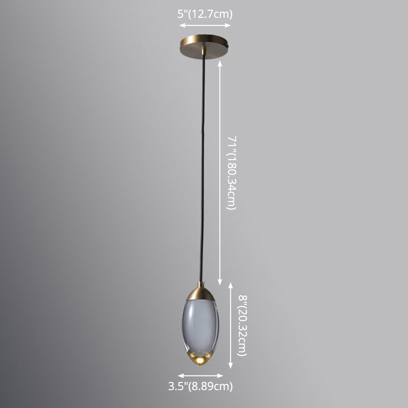 Illuminazione mini sospensione ovale Minimalista Crystal LED CAMERA CAMERA DEL CRIME IN ONONO