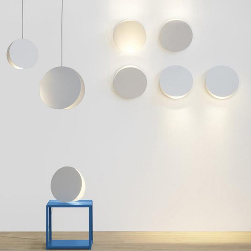 Shell Inspired Round Pendant Lamp Macaron Style Metal 1-Light Diner Ceiling Light