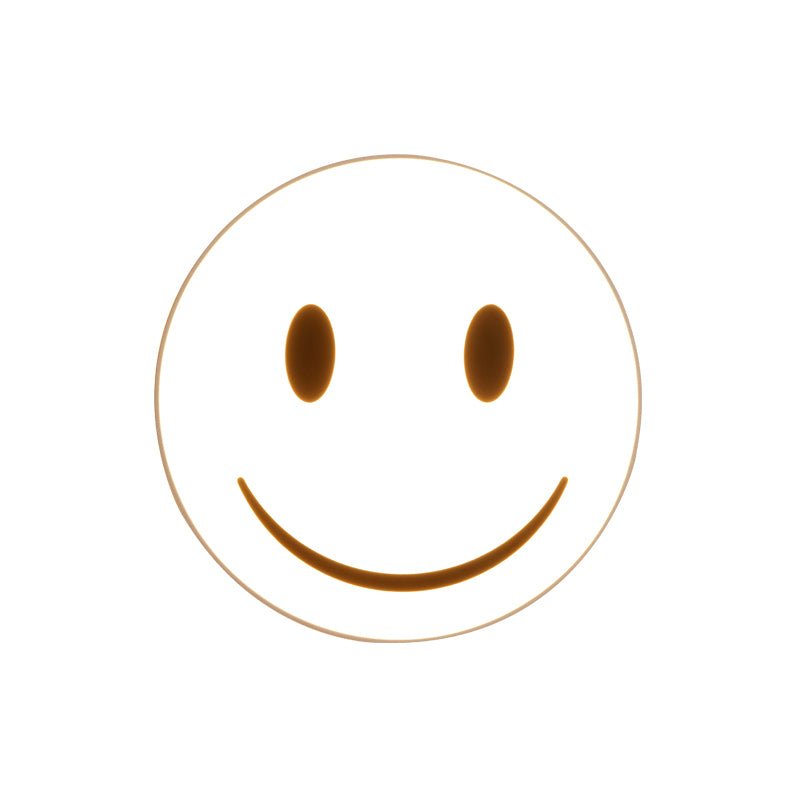 Runde Flush Deckenlicht mit Lächeln Emoji LED Mini Flushmount Lampe mit Acrylschatten