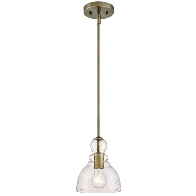 Lampada a sospensione a forma di zucca industriale Light a pendente in vetro a 1 bulbo per tara da pranzo