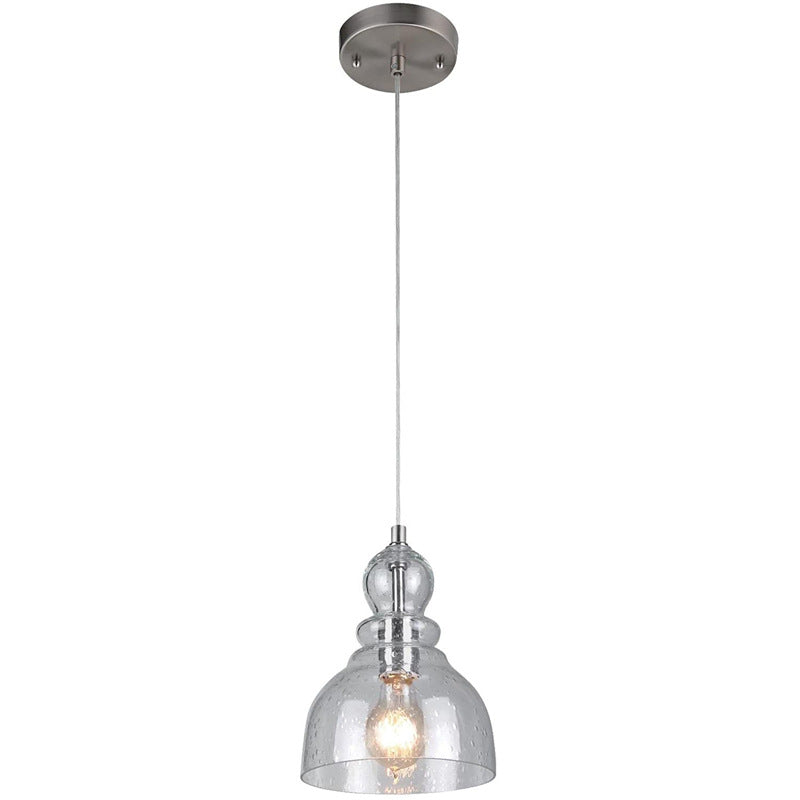 Lampada a sospensione a forma di zucca industriale Light a pendente in vetro a 1 bulbo per tara da pranzo