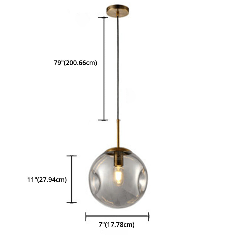 Unregelmäßiger Glasball 1-Licht-Mini-Anhänger Leuchtt moderne minimalistische Hängende Beleuchtung für Esszimmer Küche