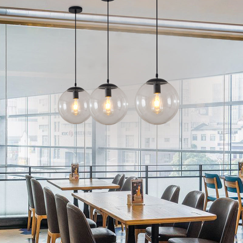 Minimaliste moderne à 1 lampe à la lumière Lumière Bubble Boule de verre transparent Lumière suspendue avec 39 "fil suspendu