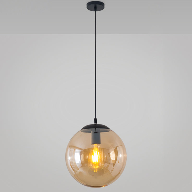 Minimaliste moderne à 1 lampe à la lumière Lumière Bubble Boule de verre transparent Lumière suspendue avec 39 "fil suspendu