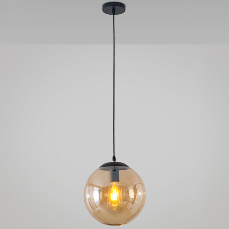 Minimaliste moderne à 1 lampe à la lumière Lumière Bubble Boule de verre transparent Lumière suspendue avec 39 "fil suspendu