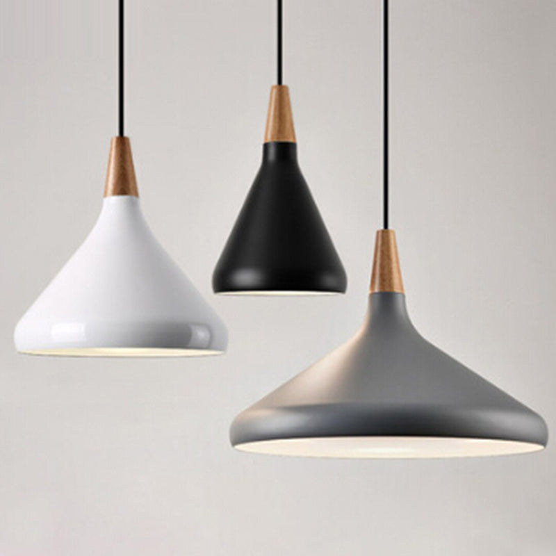 Multi Color Optional Simplicity Pendant Light Nordic Macaroon Aluminum Lampshade 1-Light Hanging Light for Kitchen