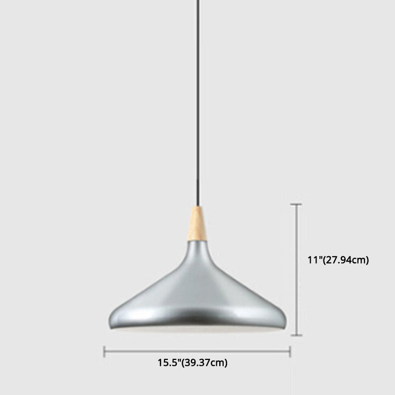 Multi Color Optional Simplicity Pendant Light Nordic Macaroon Aluminum Lampshade 1-Light Hanging Light for Kitchen