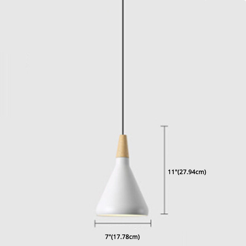 Multi Color Optional Simplicity Pendant Light Nordic Macaroon Aluminum Lampshade 1-Light Hanging Light for Kitchen