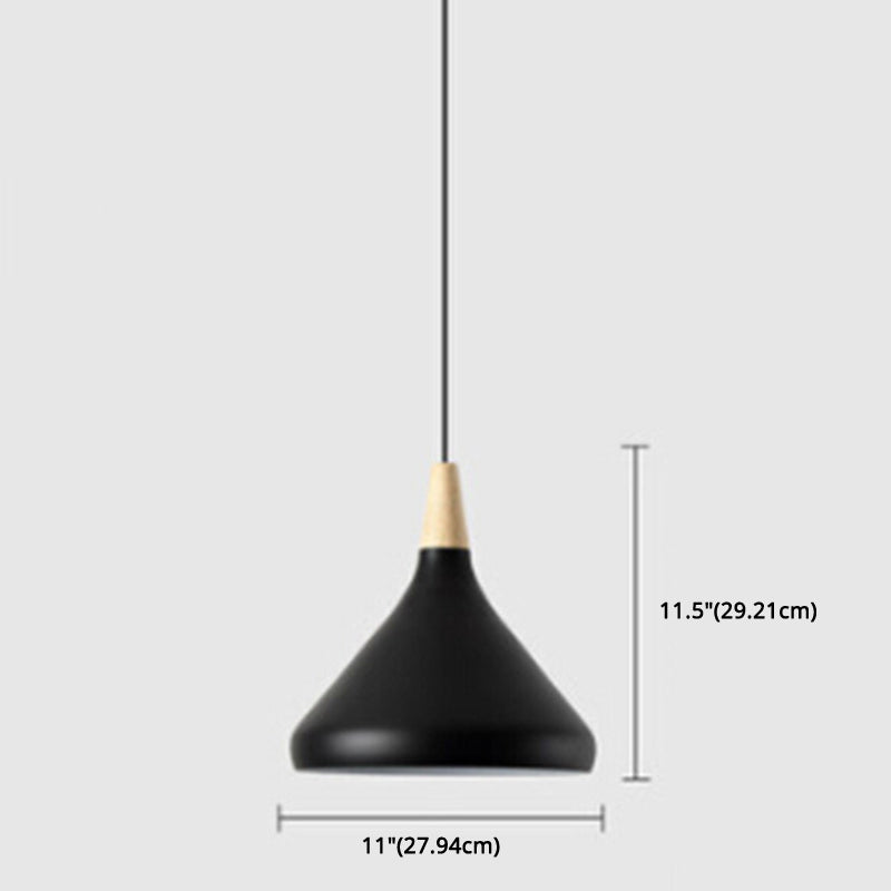 Multi Color Optional Simplicity Pendant Light Nordic Macaroon Aluminum Lampshade 1-Light Hanging Light for Kitchen