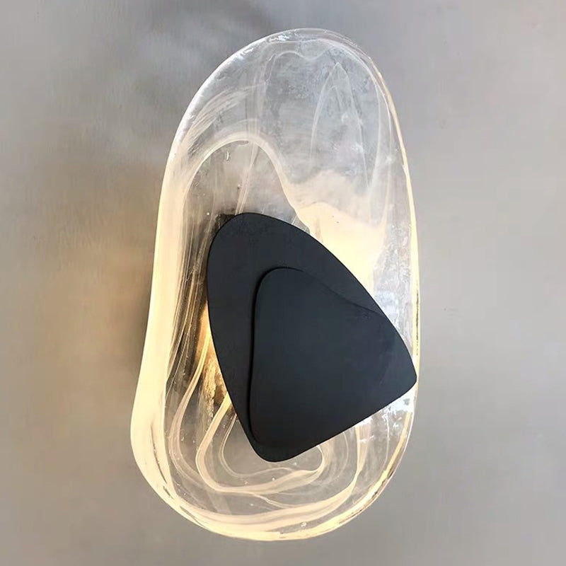 Modern Nordic Sconce Light Fixture 1 Light Glass Wall Mount Lighting Light Luxury Sconce for Bedroom