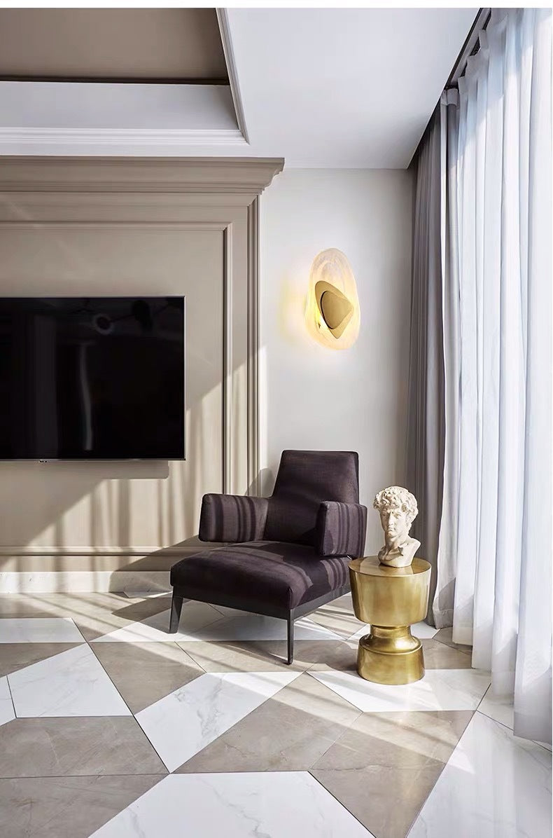 Modern Nordic Sconce Light Fixture 1 Light Glass Wall Mount Lighting Light Luxury Sconce for Bedroom