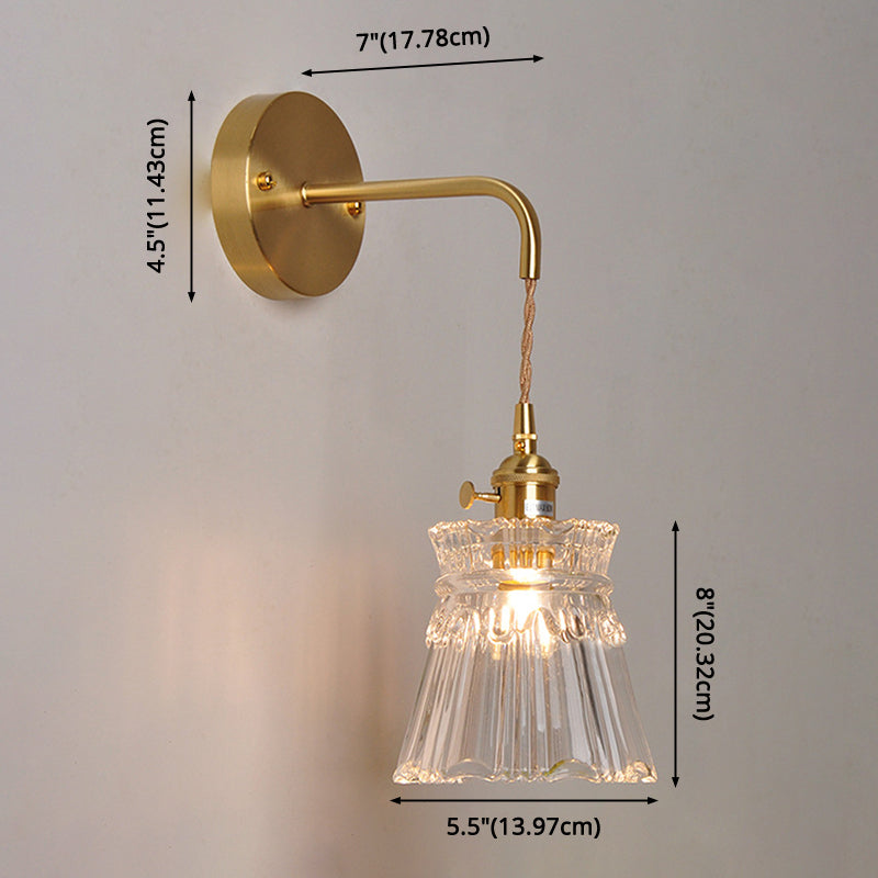 1 luminaire d'éclairage industriel léger avec verre côtelé pressé Light pour la salle de bain de la chambre à coucher