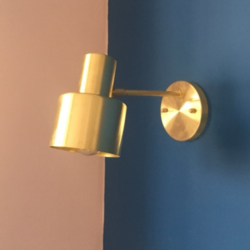 Mid-Century Home Wall Lighting 1 Head Down Lighting Mental Cage Wall Mounted Lights in Gold