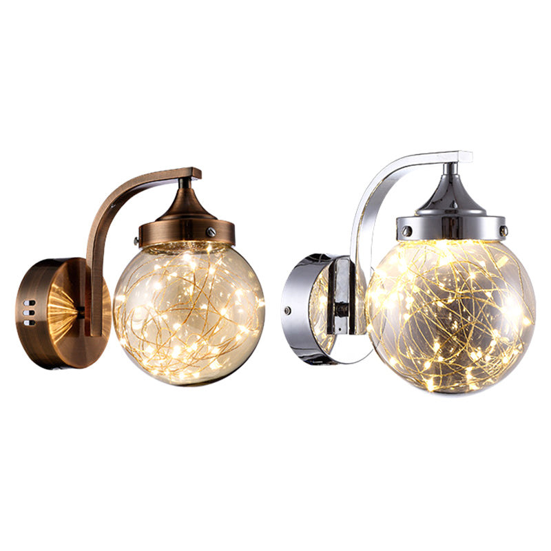 Creative Wall Sconce Spherical Shape Creative Star Lamp Warm Light for Bedroom
