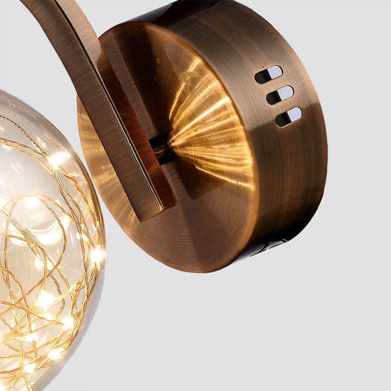 Creative Wall Sconce Spherical Shape Creative Star Lamp Warm Light for Bedroom
