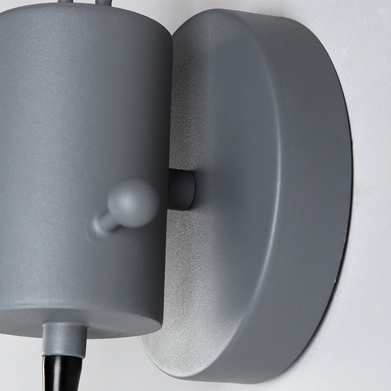 Lampada a parete regolabile in bulbo aperto in metallo modernista 1 illuminazione a monte a parete in grigio/bianco/verde