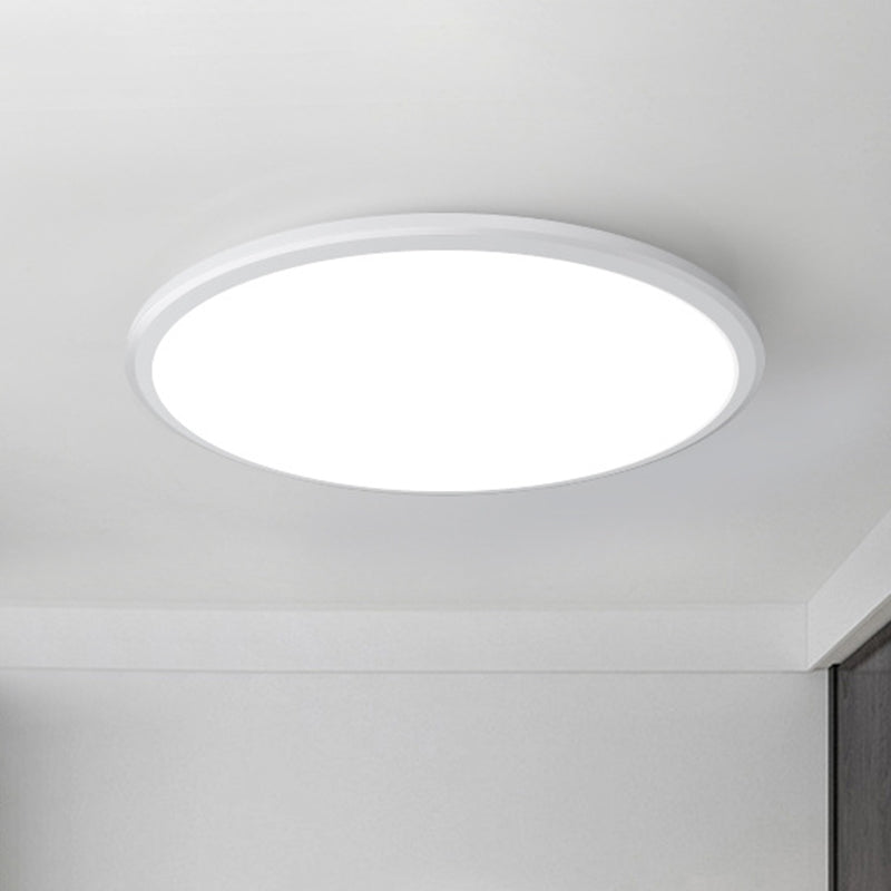Luz de techo ultrafina blanca Luz de montaje empotrada redonda LED acrílica simple para cocina
