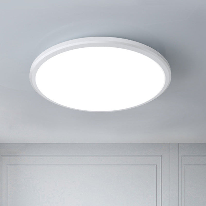 Luz de techo ultrafina blanca Luz de montaje empotrada redonda LED acrílica simple para cocina
