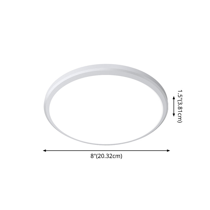 Luz de techo ultrafina blanca Luz de montaje empotrada redonda LED acrílica simple para cocina