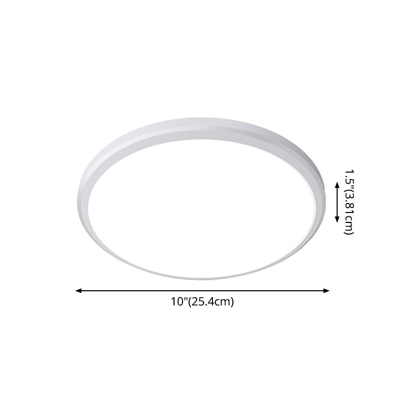 Luz de techo ultrafina blanca Luz de montaje empotrada redonda LED acrílica simple para cocina