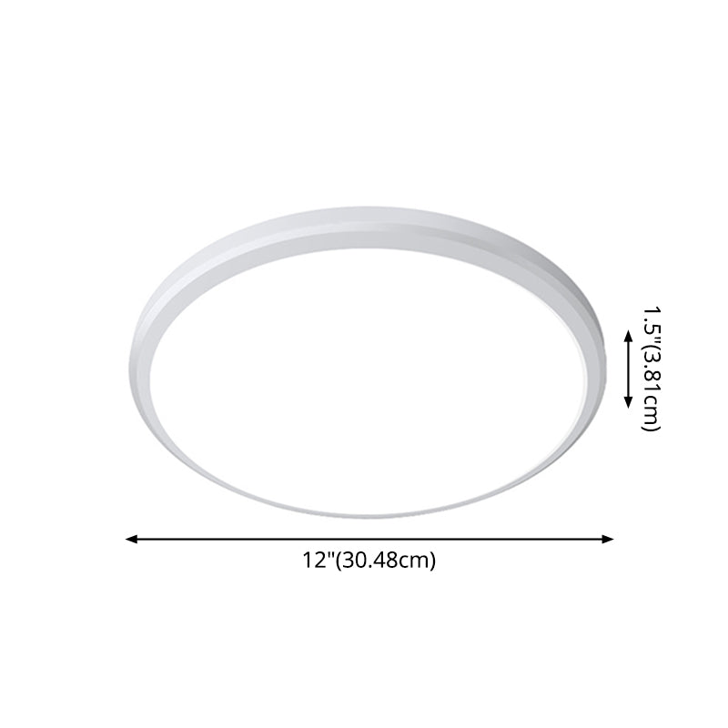 Luz de techo ultrafina blanca Luz de montaje empotrada redonda LED acrílica simple para cocina