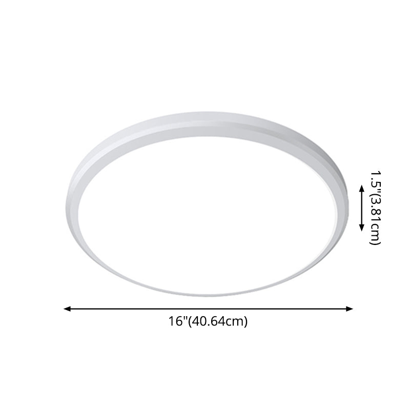 Luz de techo ultrafina blanca Luz de montaje empotrada redonda LED acrílica simple para cocina