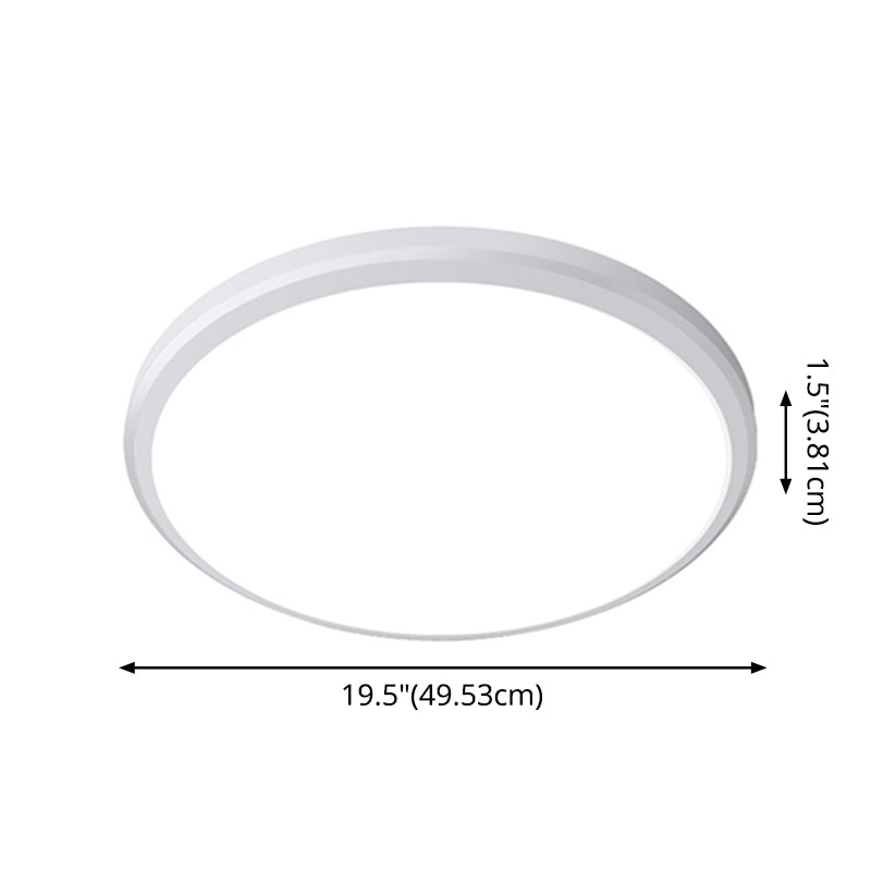 Luz de techo ultrafina blanca Luz de montaje empotrada redonda LED acrílica simple para cocina