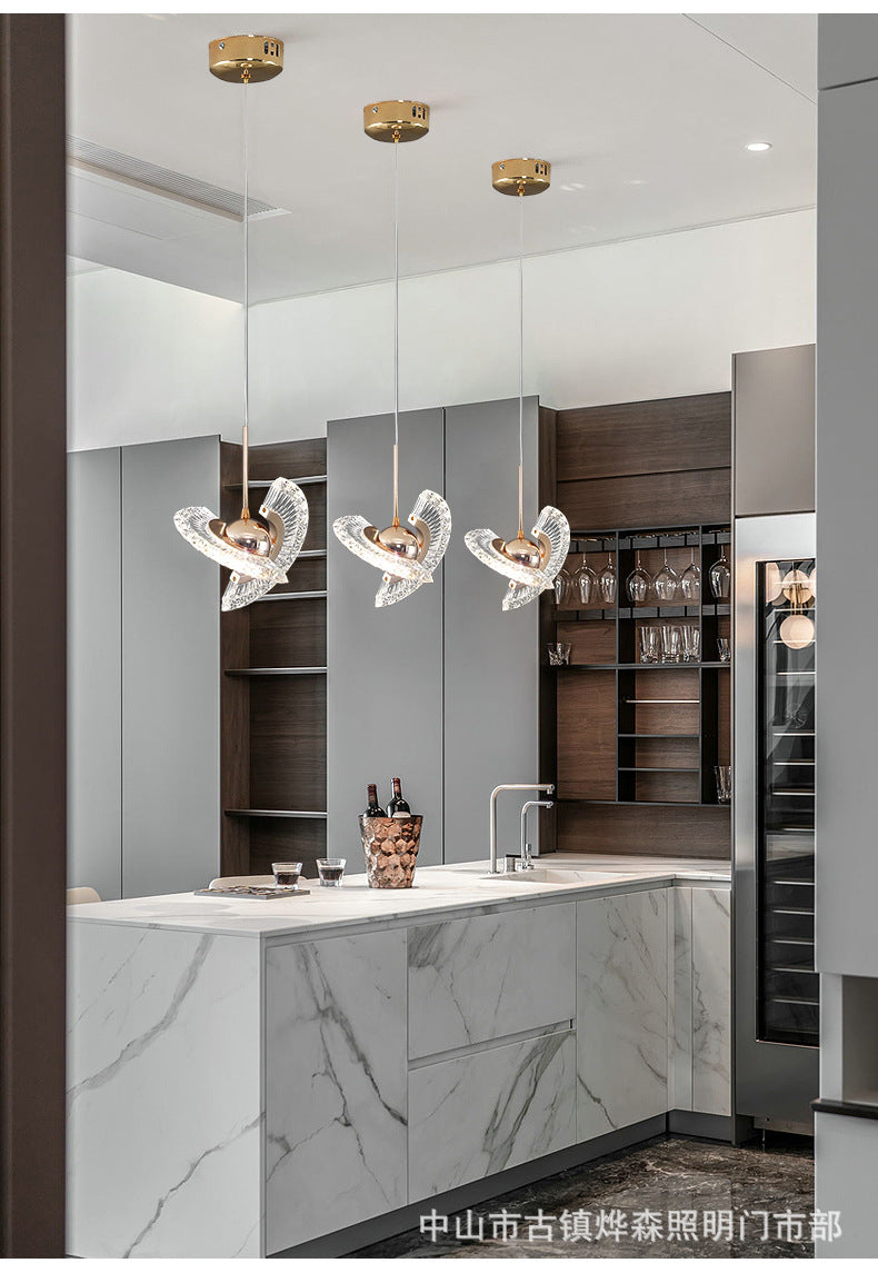 Ring Wohnzimmer hängende hängende Lichtkristall -LED Moderne hängende Beleuchtung in Gold