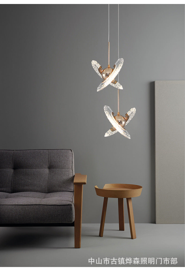 Ring Wohnzimmer hängende hängende Lichtkristall -LED Moderne hängende Beleuchtung in Gold